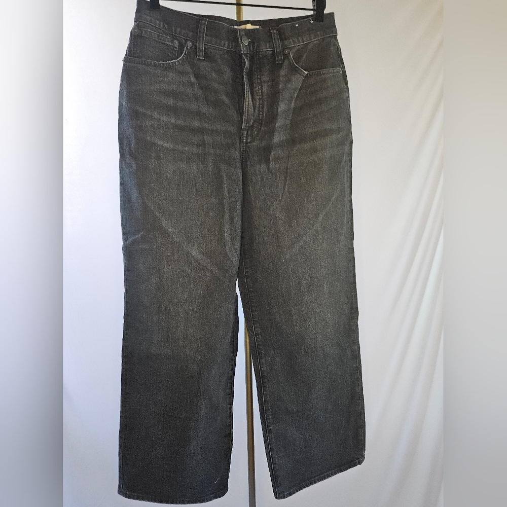 Madewell Dark Gray Straight Jeans